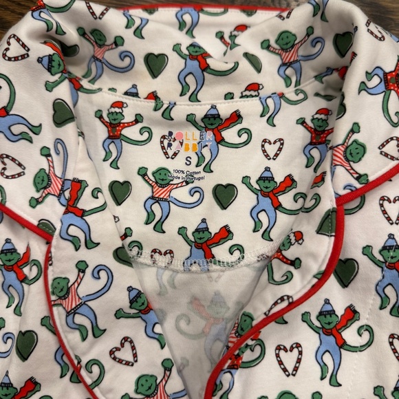Roller Rabbit Christmas Merry Monkey Polo Pajamas - Picture 6 of 10